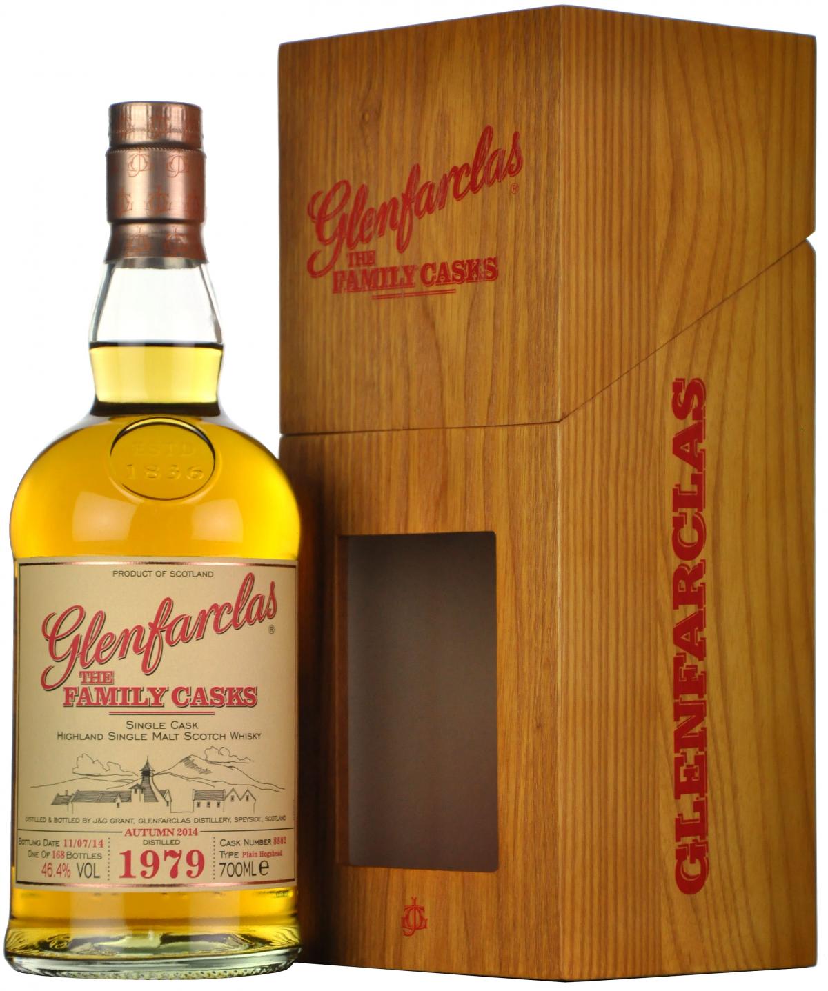 glenfarclas 1979-2014, the family cask 8802 one of 168 bottles