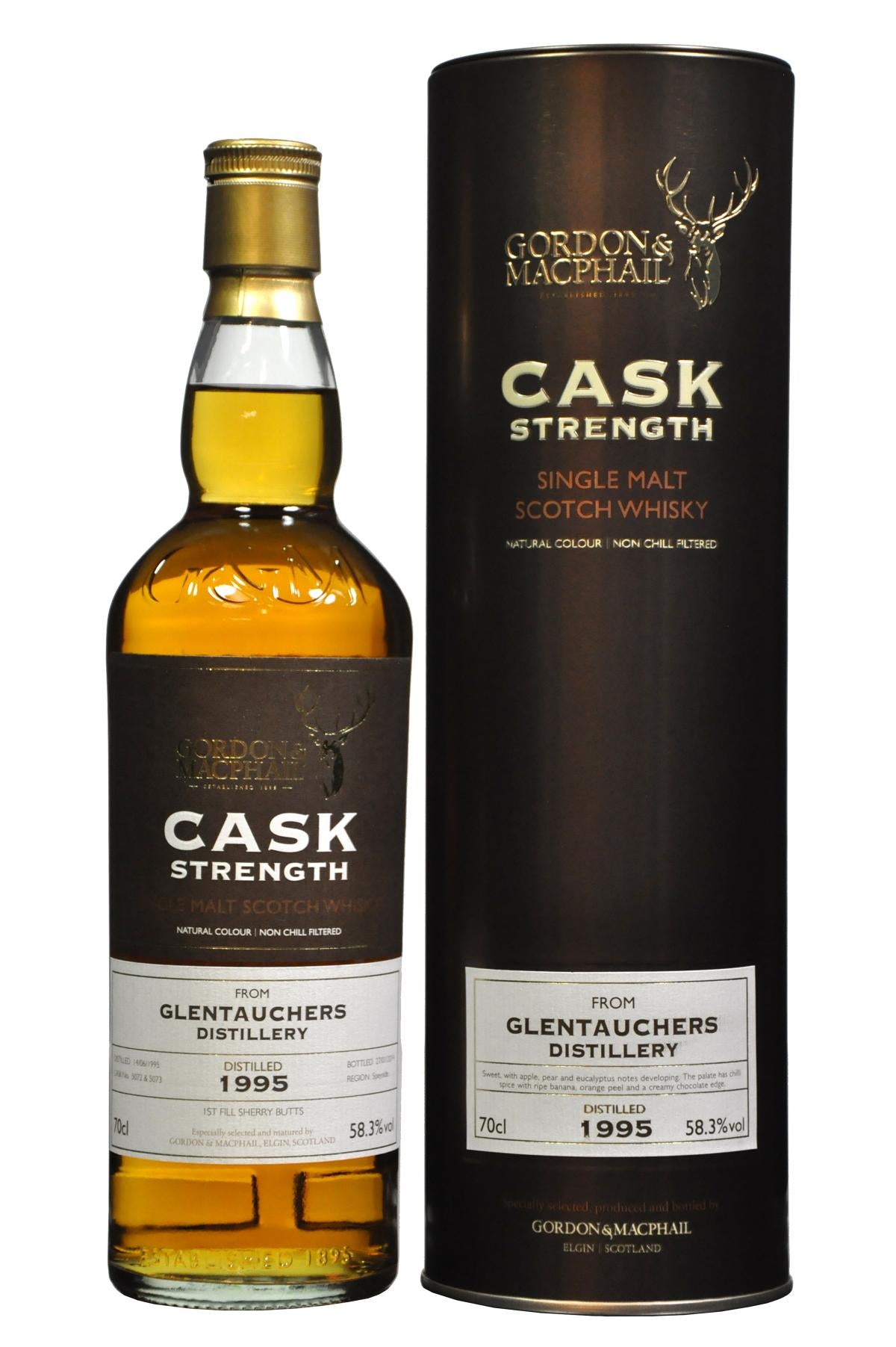 Glentauchers 1995 bottled 2014 cask strength gordon and macphail