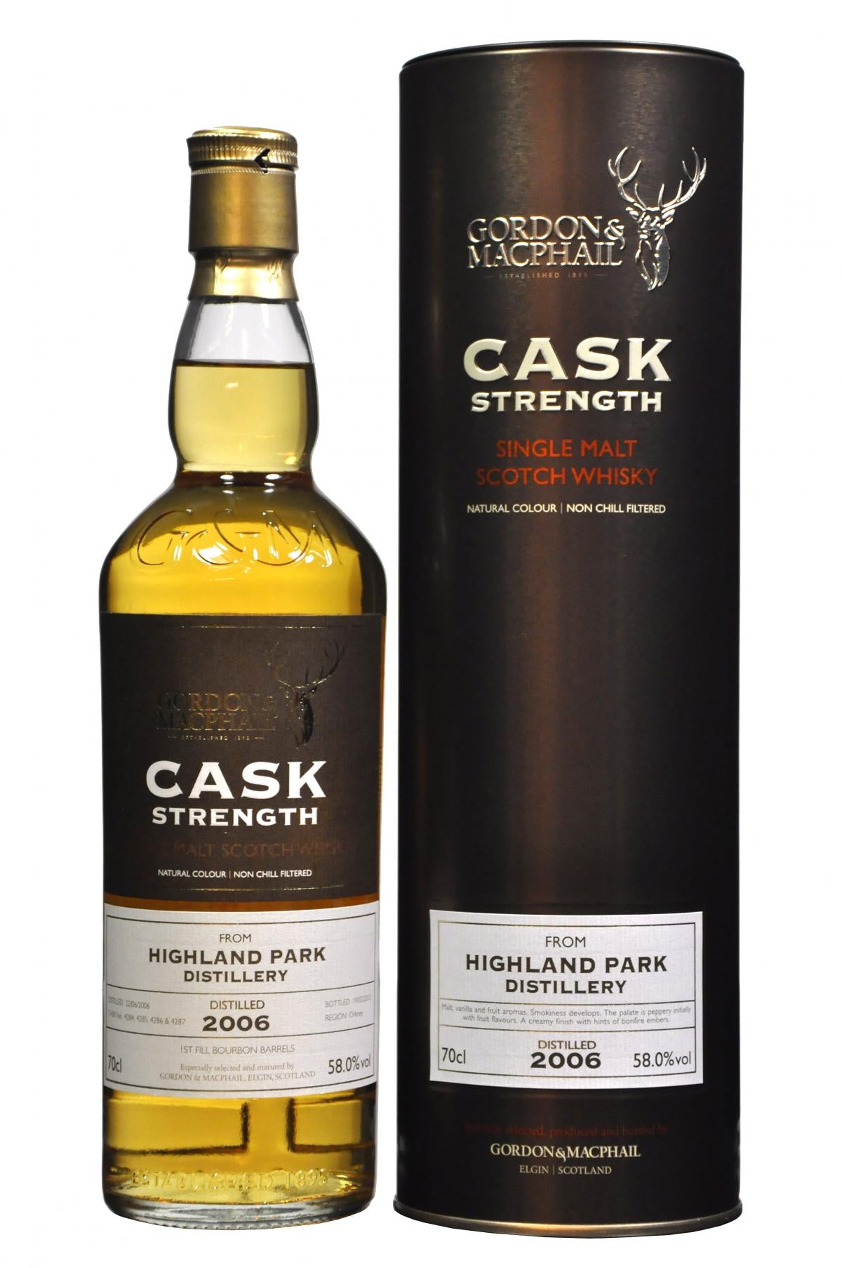 Highland Park 2006 bottled 2015 cask strength gordon and macphail
