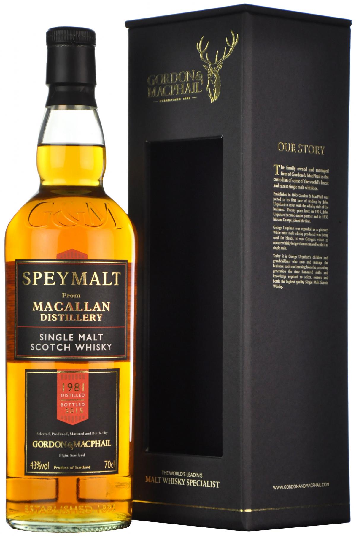macallan 1981 bottled 2015 speymalt gordon and macphail