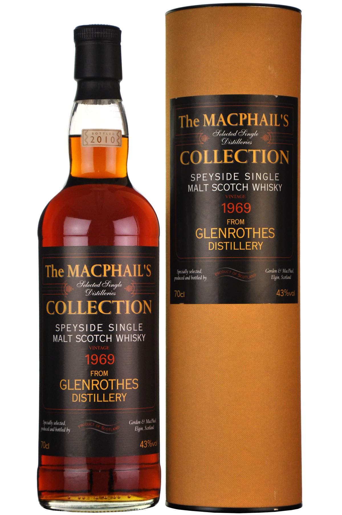 Glenrothes 1969-2010, the macphails collection, campbeltown single malt scotch whisky