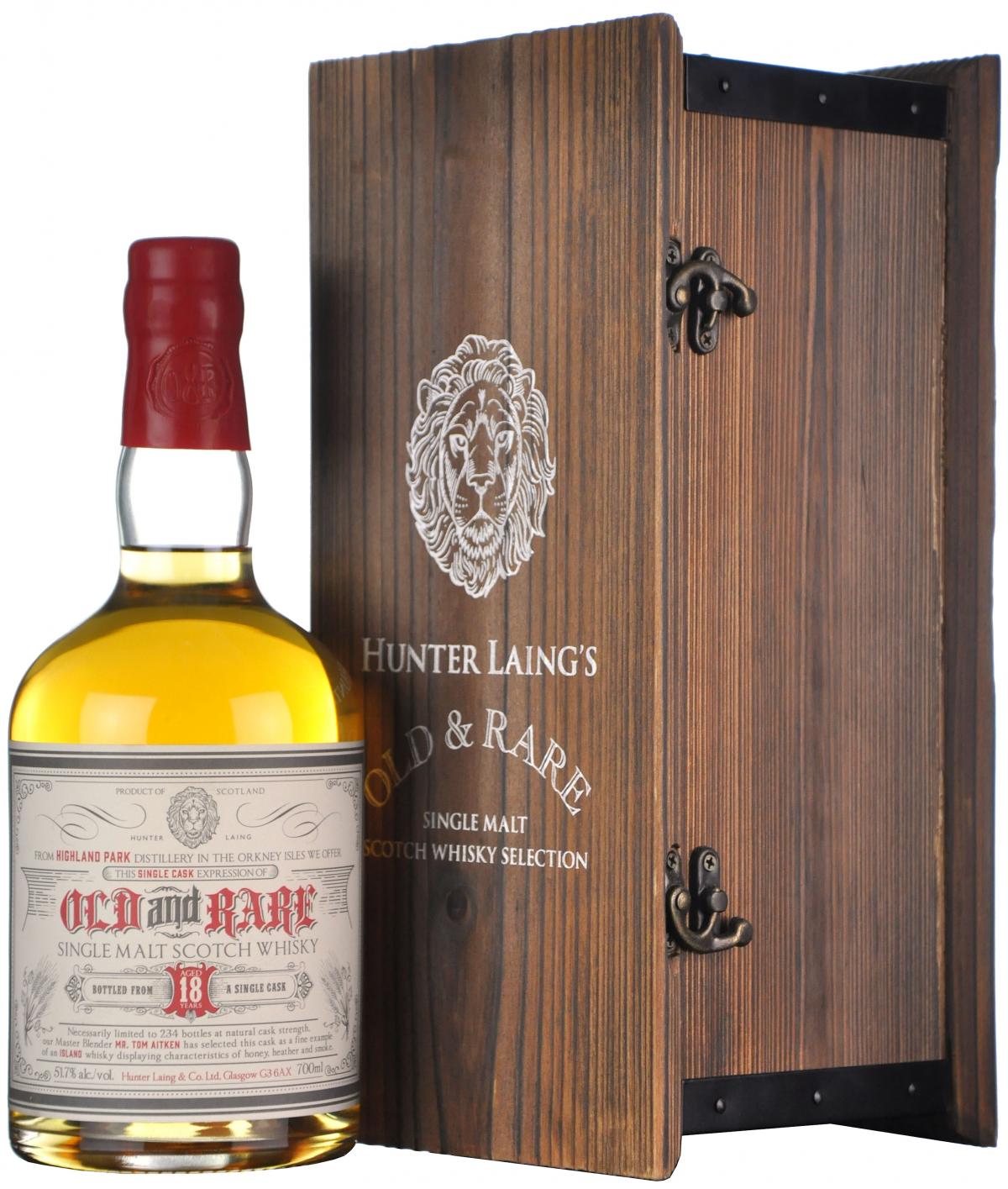 Highland Park 1996 18 year old hunter laing old and rare