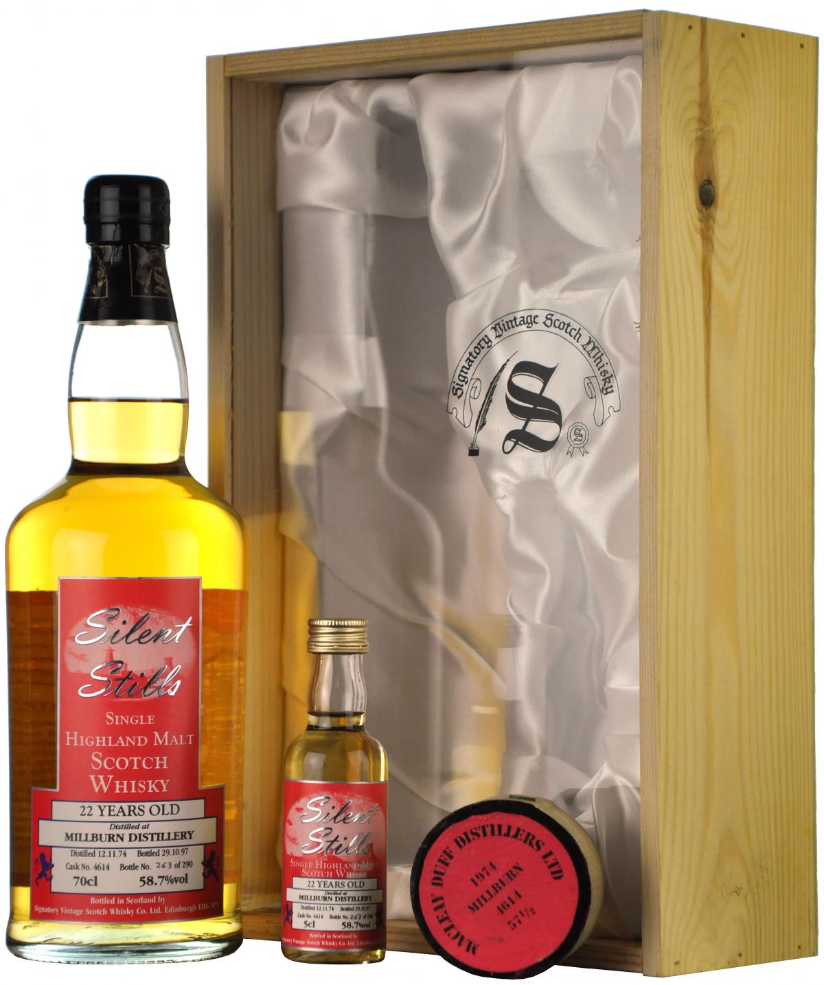 Millburn 1974 22 year old, silent stills cask 4614 signatory vintage