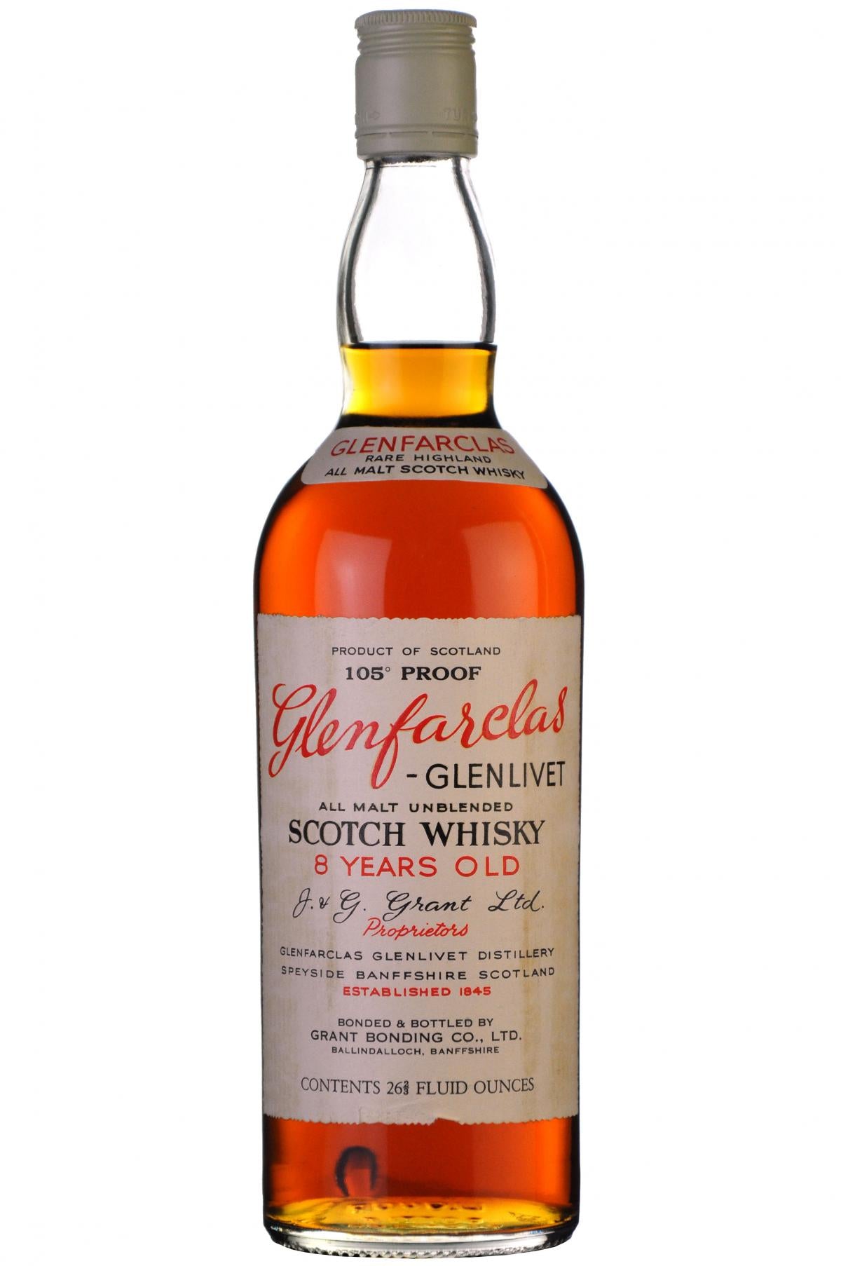 Glenfarclas 8 Year Old 105 Proof 1970s