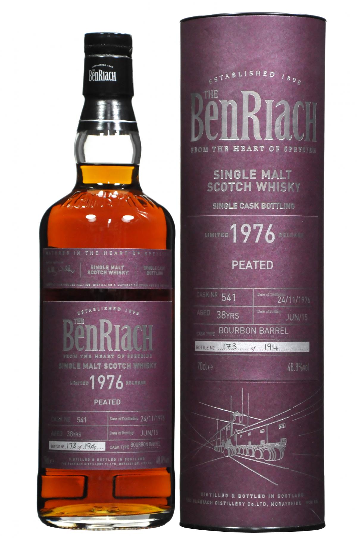 benriach 1976 38 year old single cask 541 batch 12