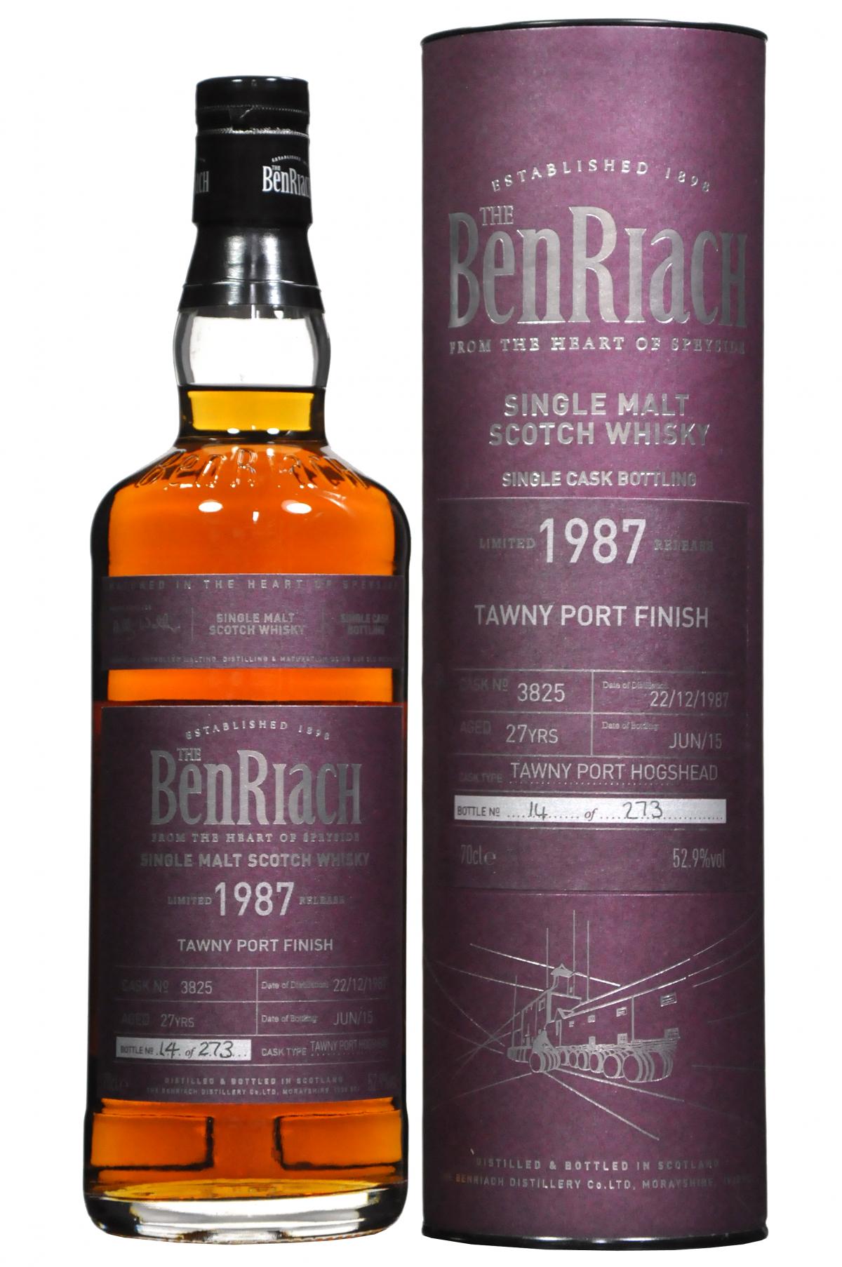 benriach 1987 27 year old single cask 3825 batch 12