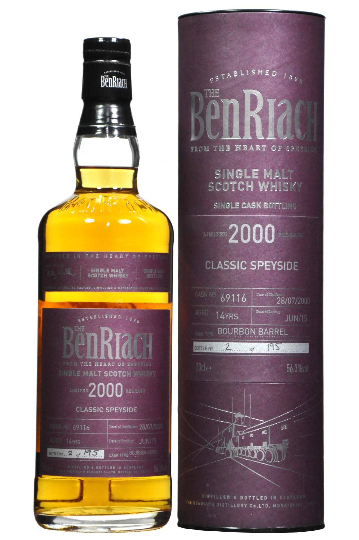 Benriach 2000-2015 | 14 Year Old | Single Cask 69116 | Batch 12