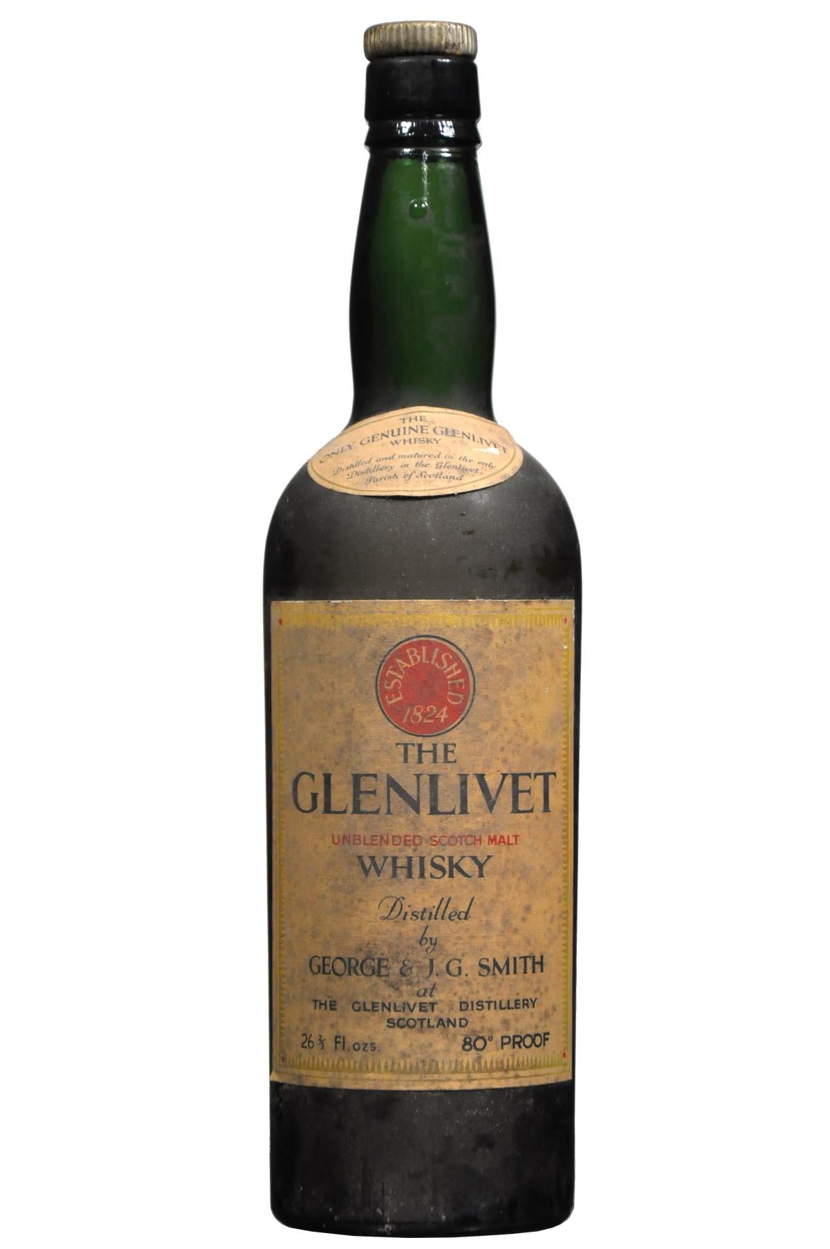 glenlivet unblended 1950s speyside single malt scotch whisky