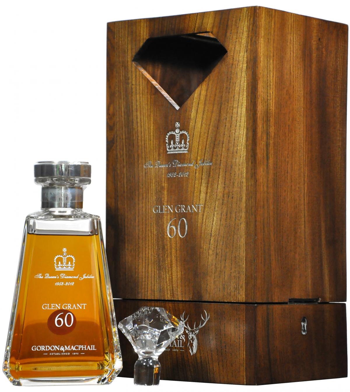 glen grant 60 year old, queens diamond jubilee, distilled 1952, bottled 2012,