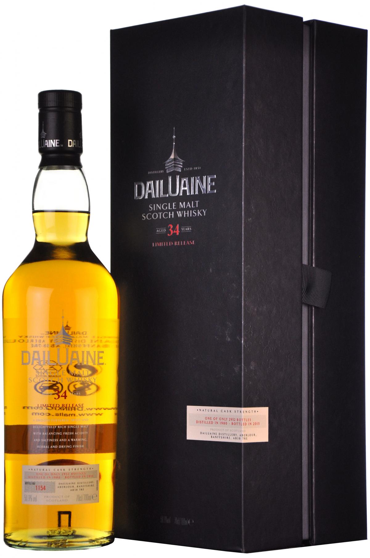 dailuaine 34 year old, diageo special relase 2015,