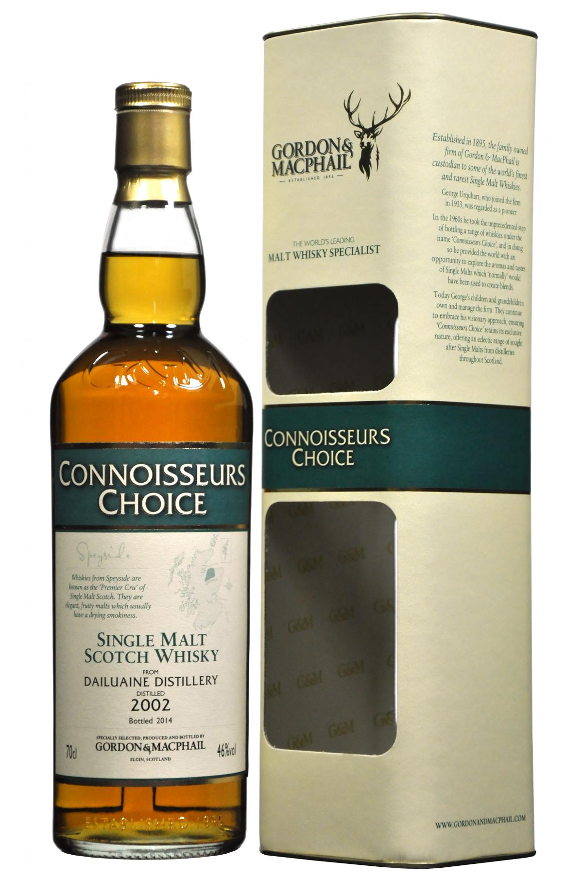 dailuaine 2002, connoisseurs choice, gordon and macphail whisky,