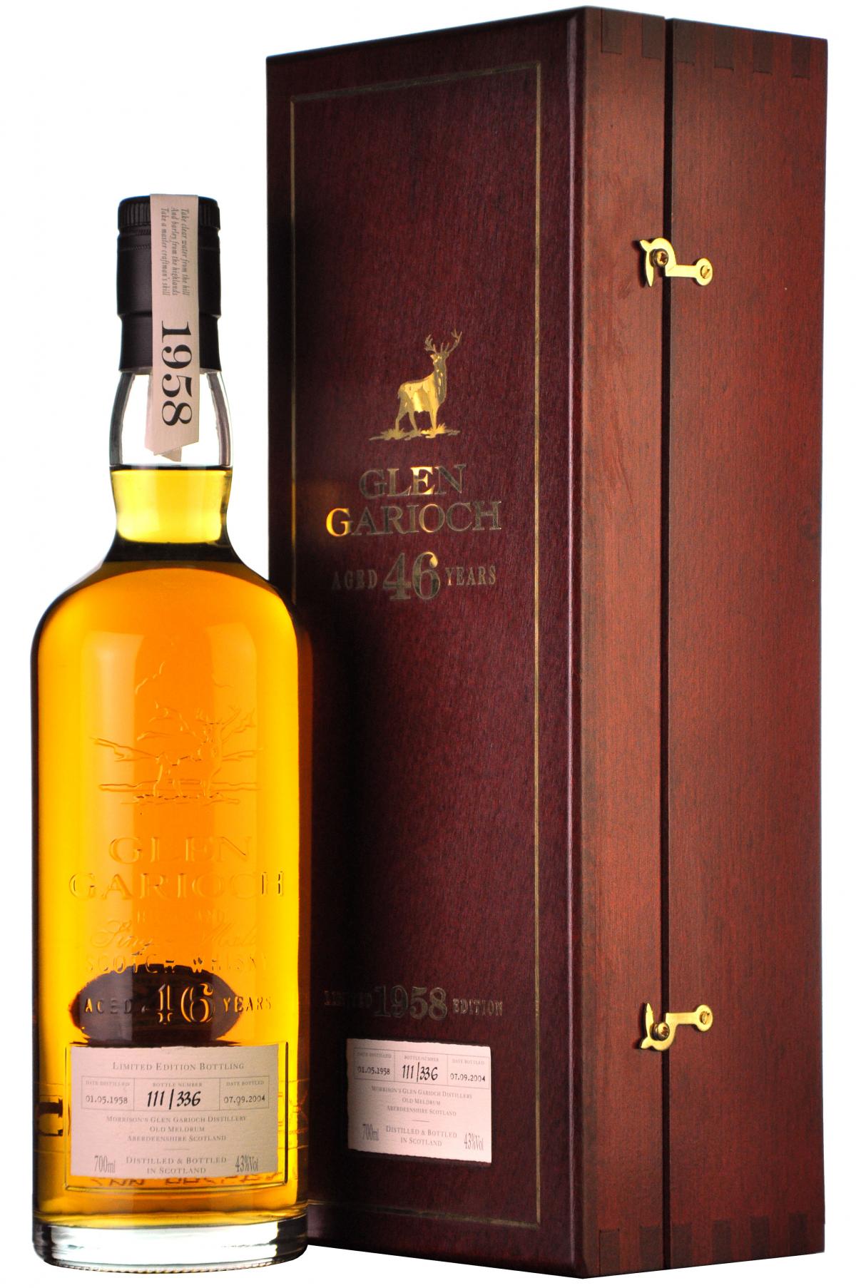 glen garioch 1958, 46 year old, single malt scotch whisky