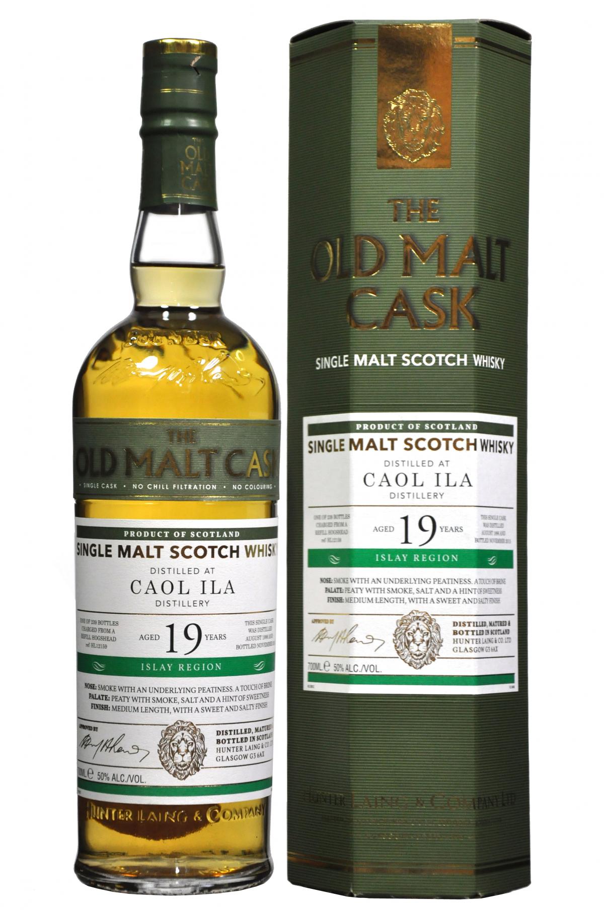 caol Ila 1996 2015 19 year old malt cask by hunter laing