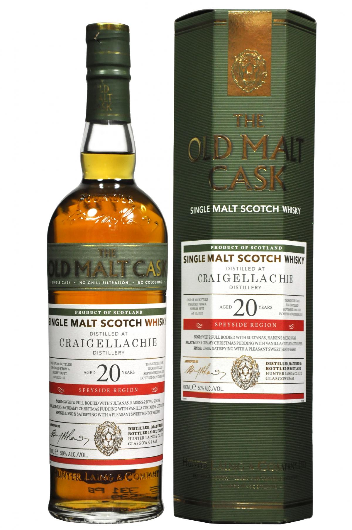 Craigellachie 1995-2015 | 20 Year Old | Old Malt Cask 12112