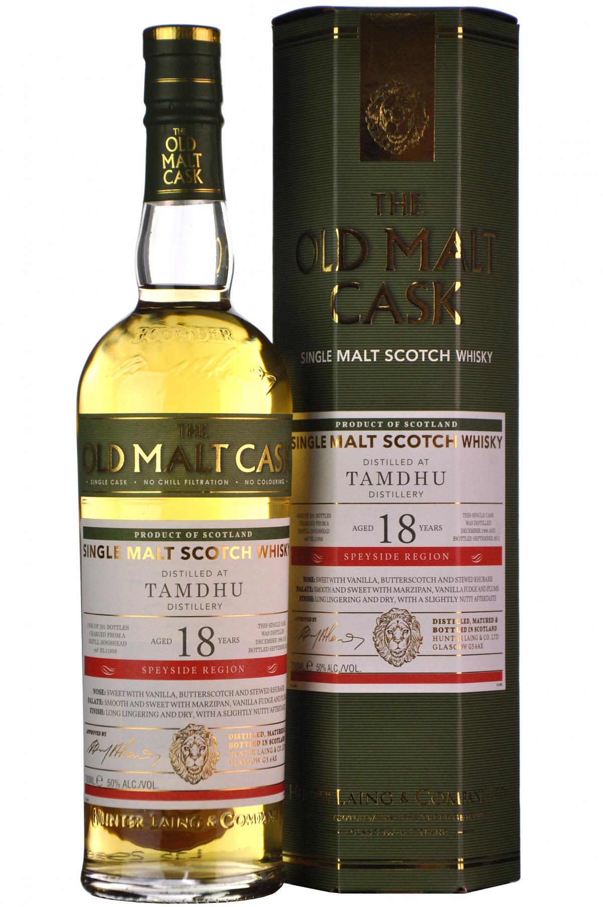 tamdhu 1996 18 year old malt cask by hunter laing