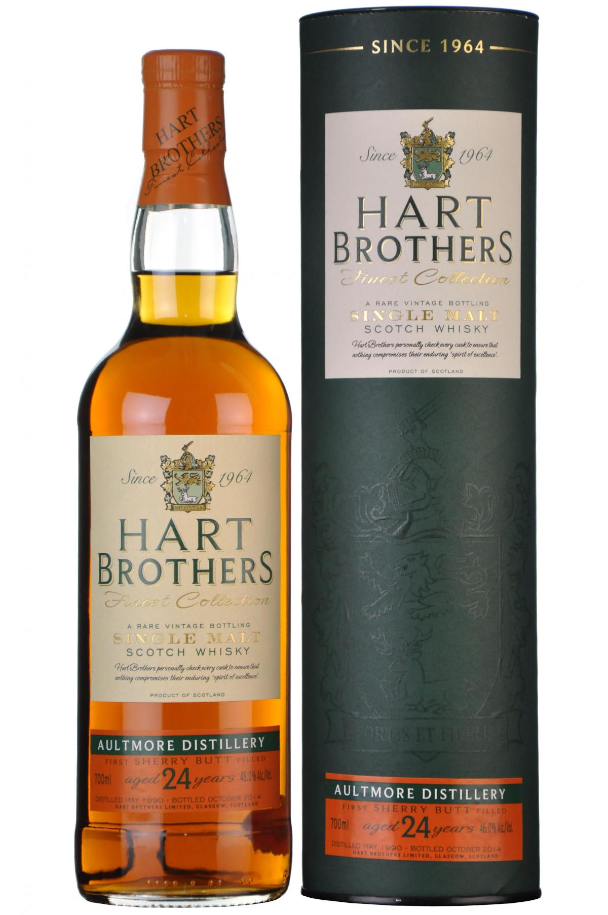 aultmore 1990, 24 year old, hart brothers, cask strength,