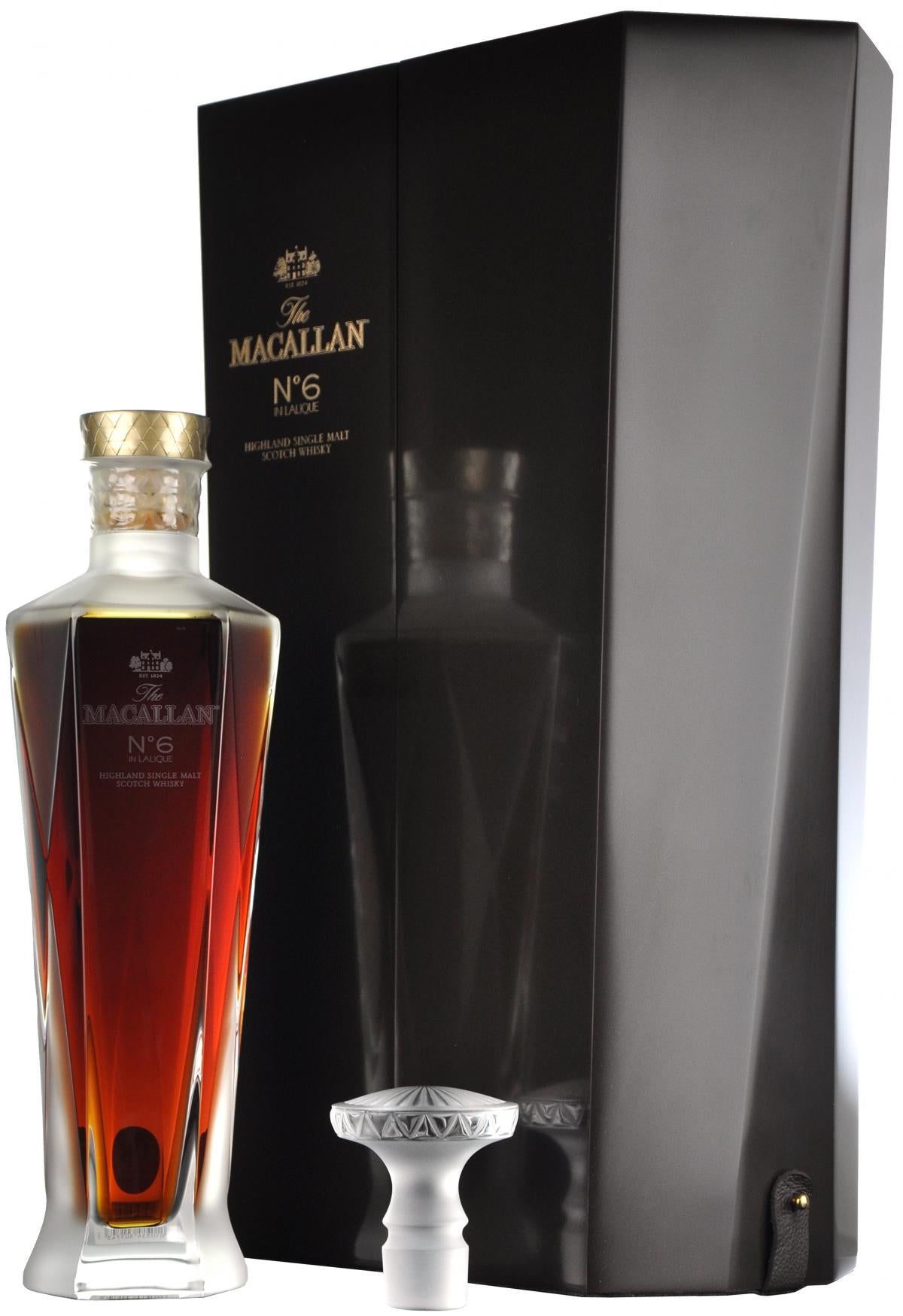 macallan number 6, lalique decanter, speyside single malt scotch whisky,