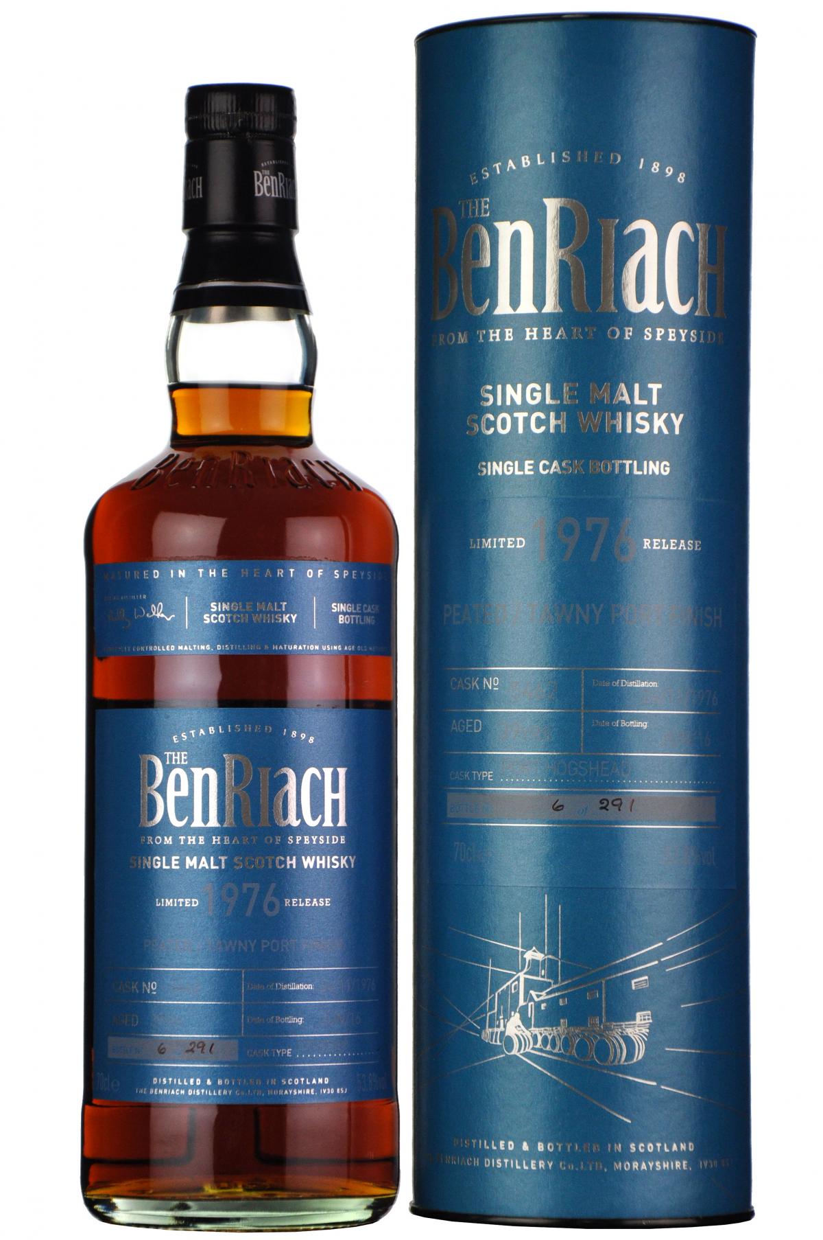 benriach 1976, 39 year old, single cask 5462, batch 13,