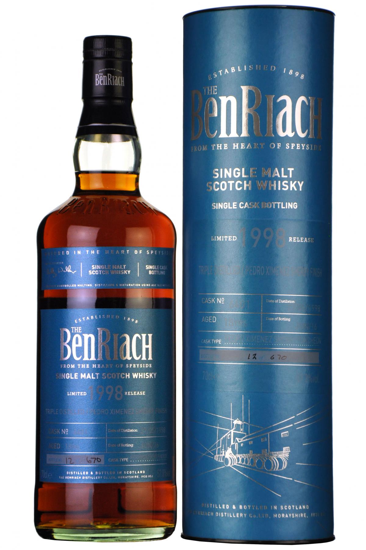 Benriach 1998-2016 | 18 Year Old Single Cask 6401 Batch 13