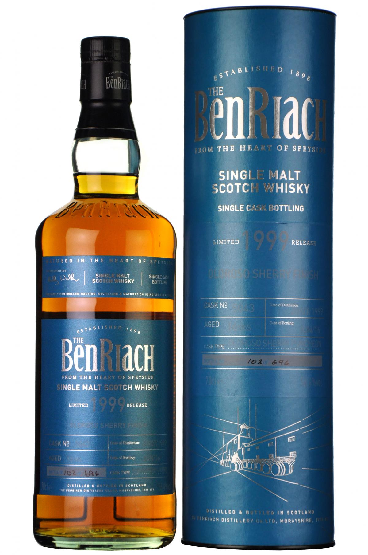 Benriach 1999-2016 | 16 Year Old Single Cask 5043 Batch 13