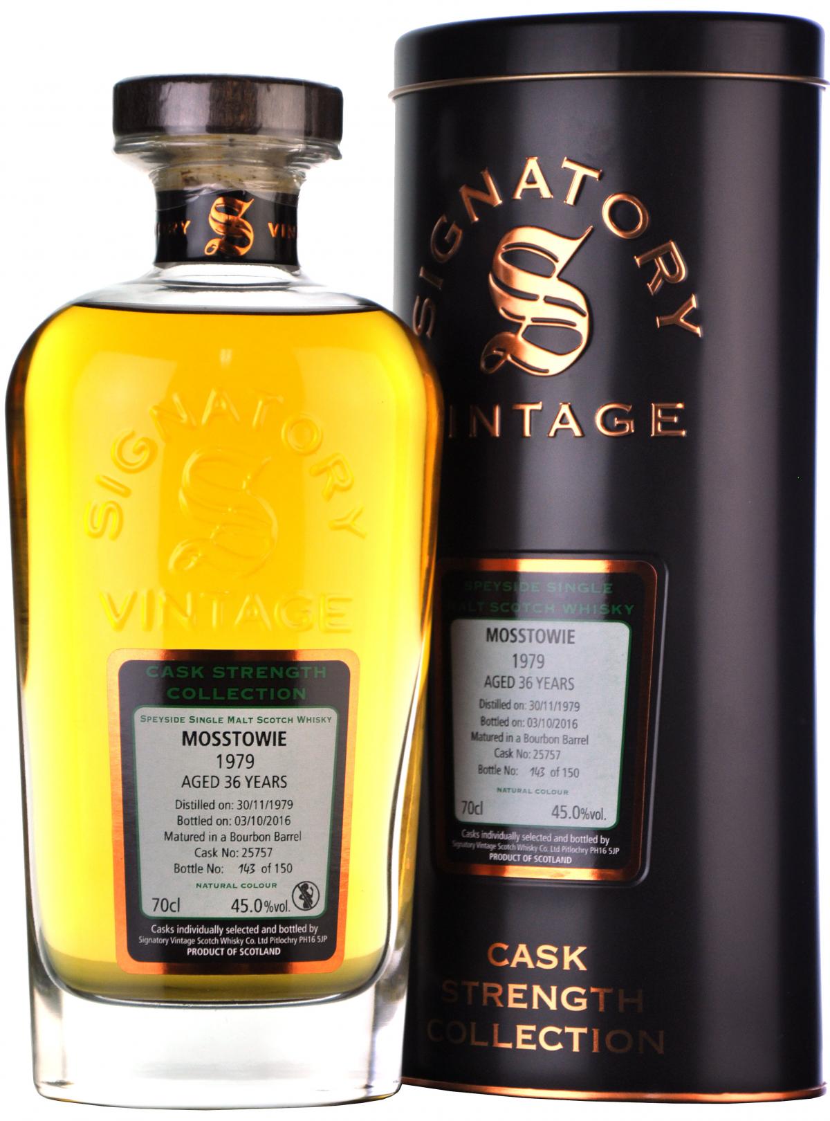 mosstowie 1979, 36 year old, signatory vintage cask 25757,