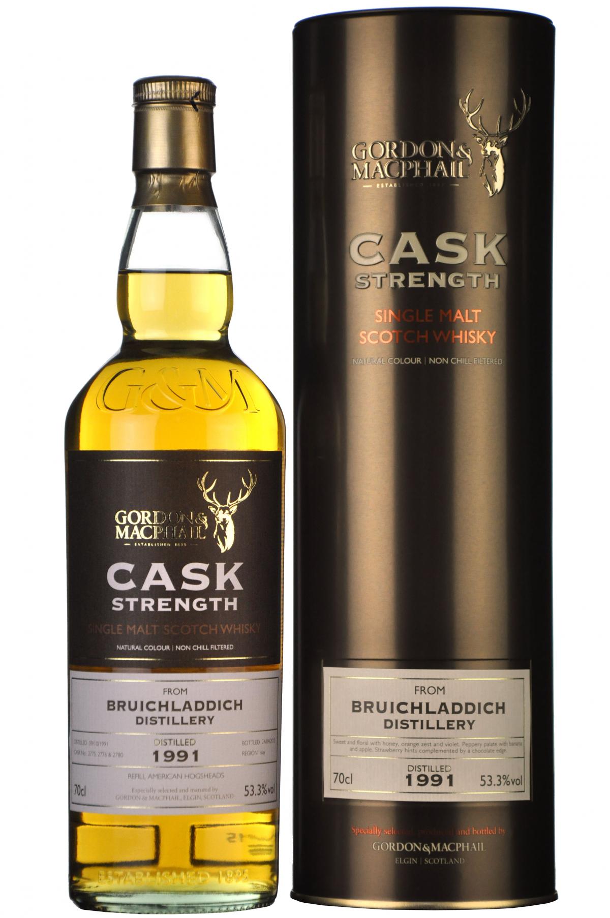 bruichladdich 1991 bottled 2015 cask strength gordon and macphail