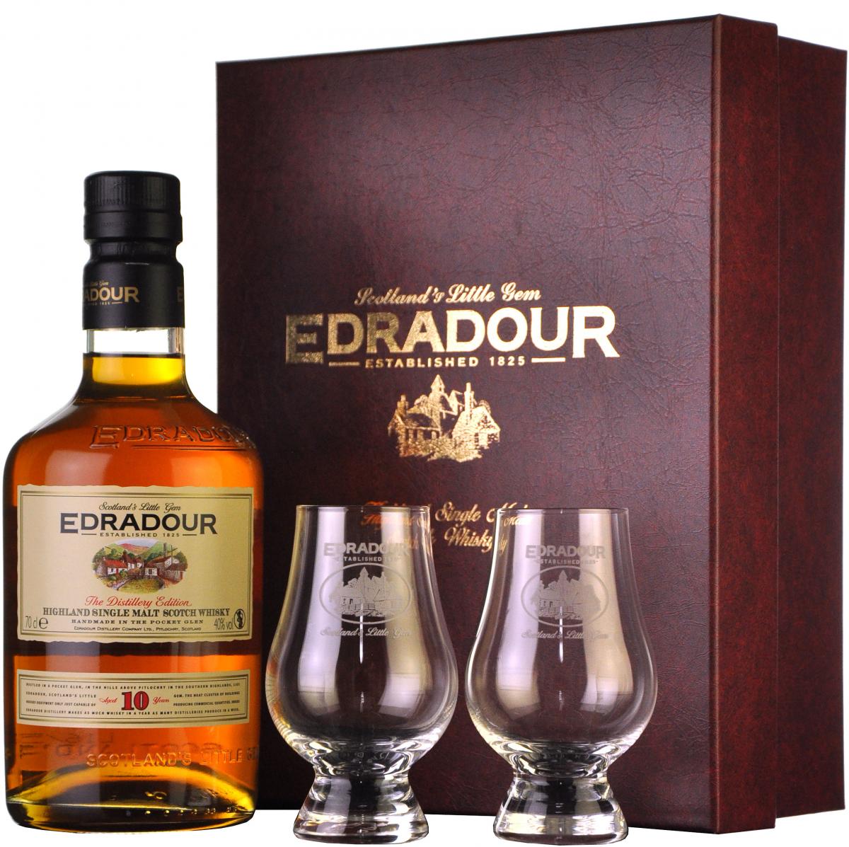 edradour 10 year old, glass pack,