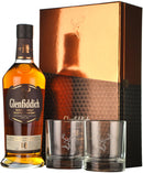 glenfiddich 18 year old, presentation glass set,