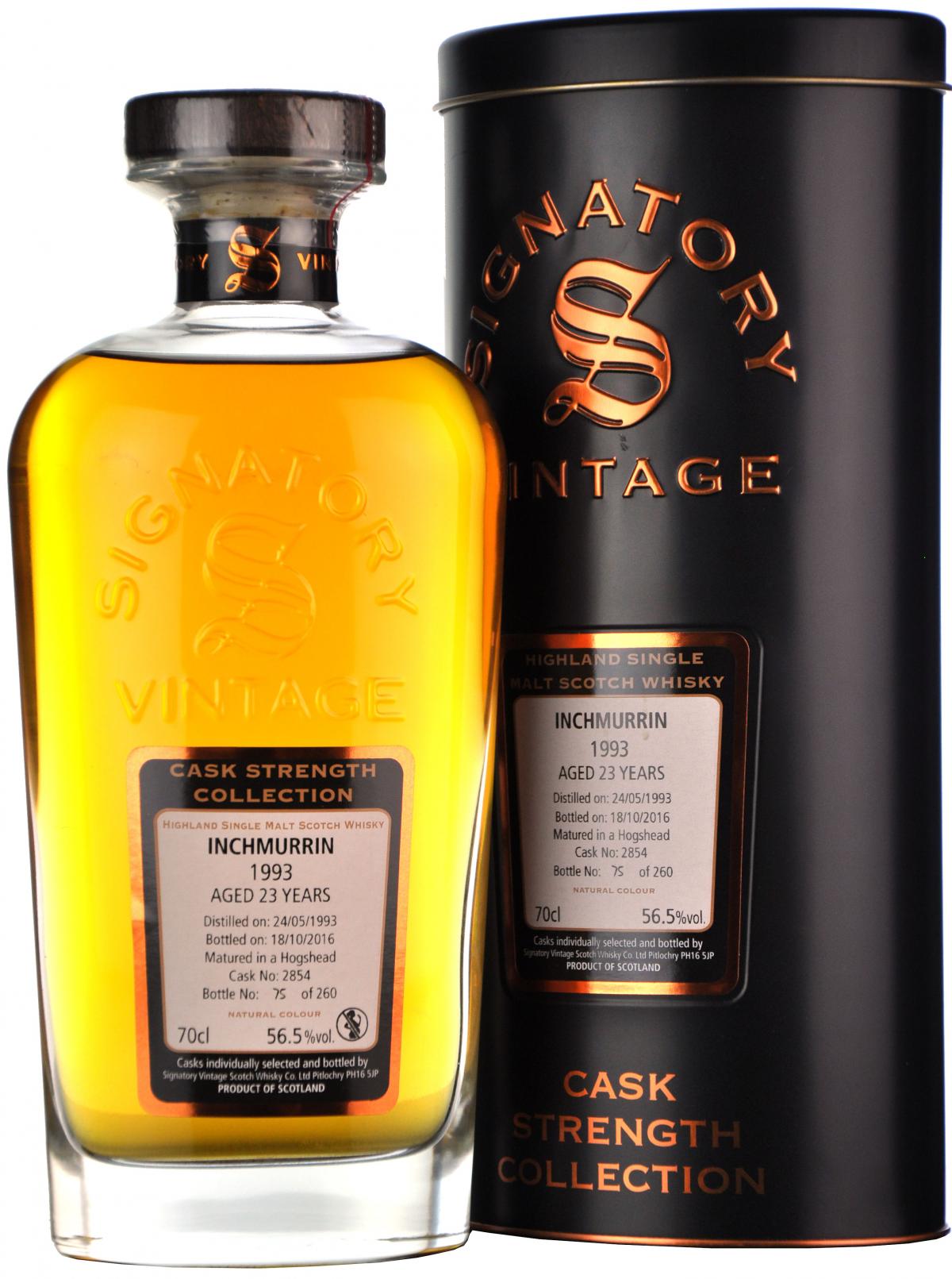 Inchmurrin 1993, 23 year old, signatory vintage cask 2854,