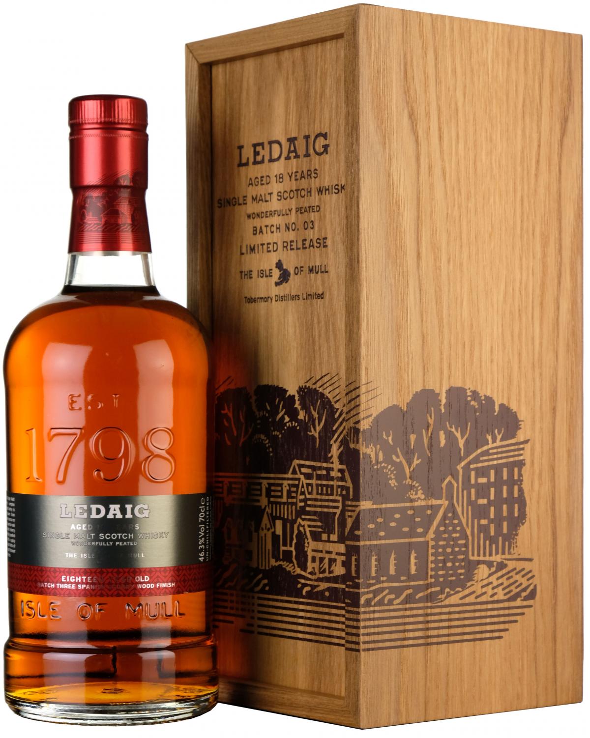 ledaig 18 year old, small batch number 3, spanish sherry casks,