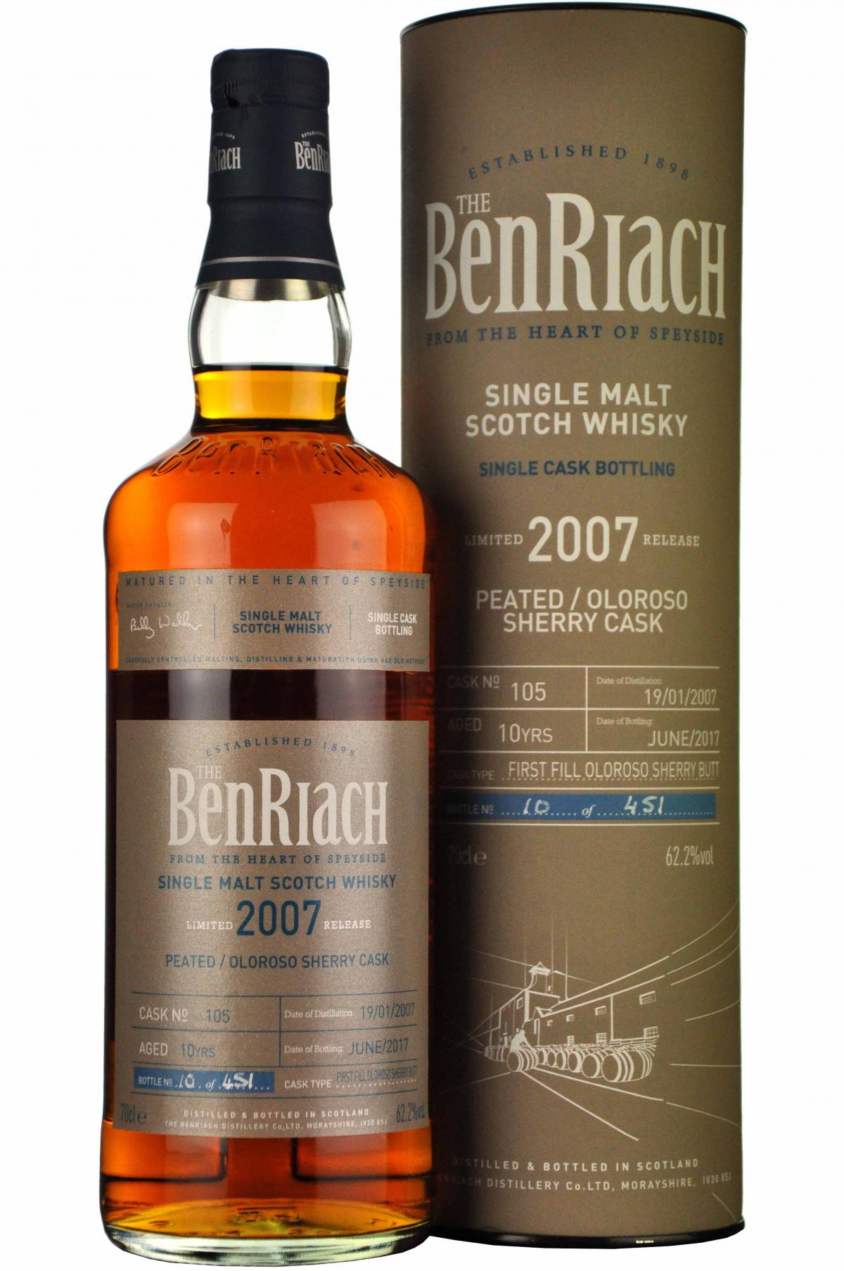 Benriach 2007-2017 | 10 Year Old | Single Cask 105 | Batch 14