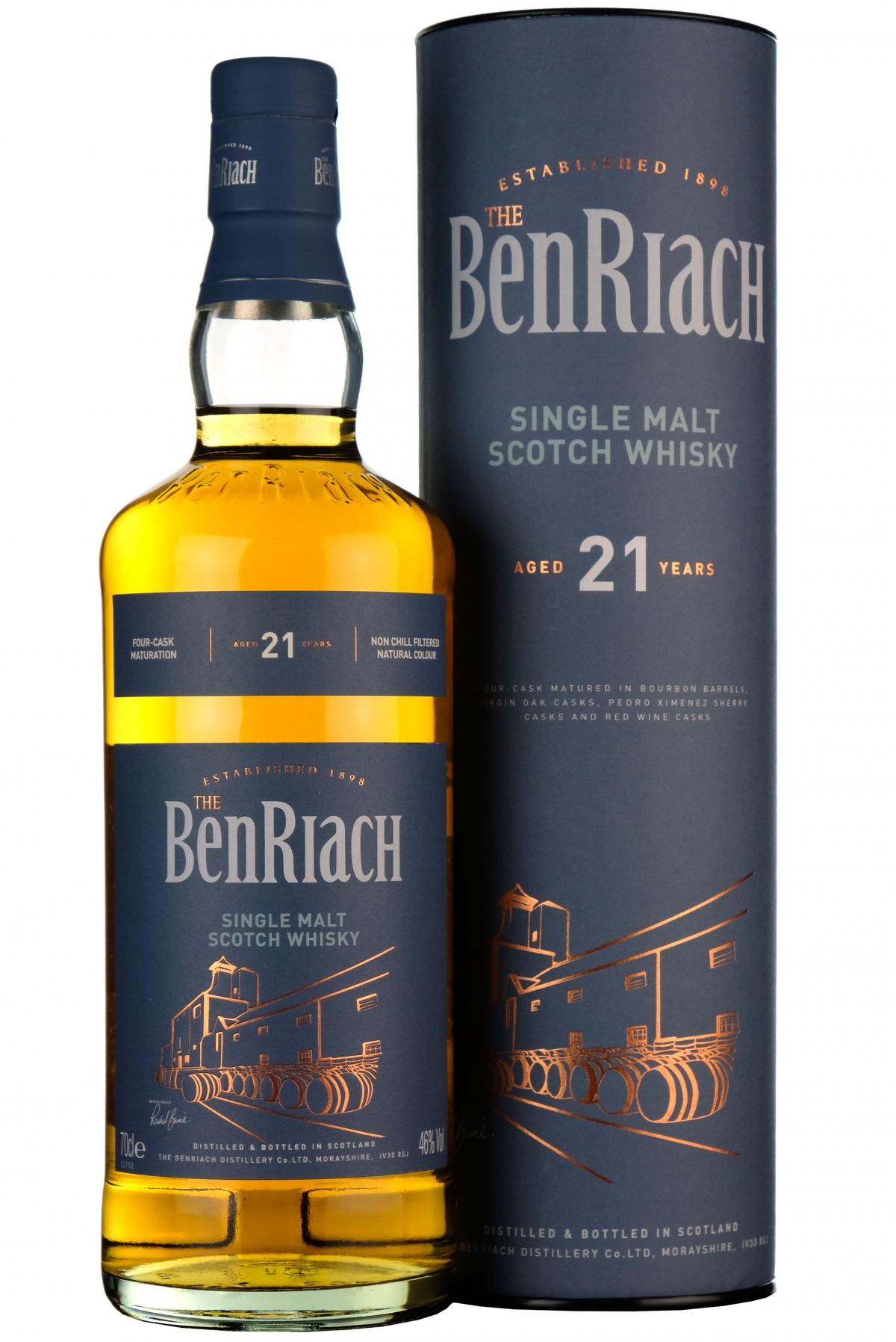 beriach 21 year old, speyside single malt scotch whisky,