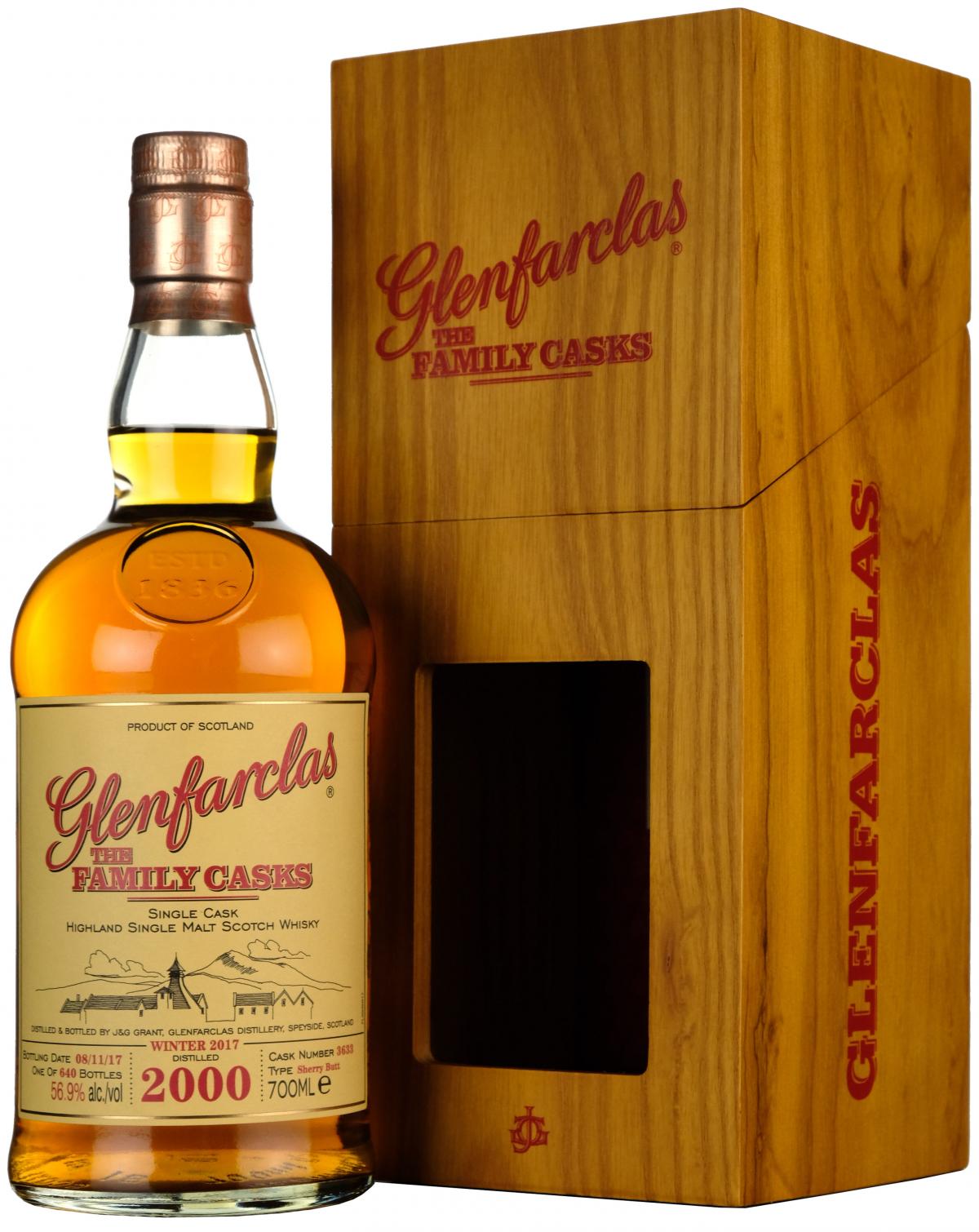 glenfarclas 2000, the family cask 3633, speyside single malt scotch whisky