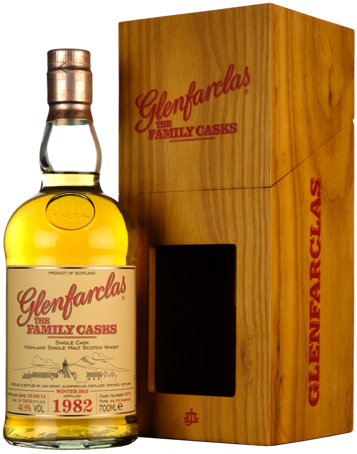 glenfarclas 1982, the family cask 2074, speyside single malt scotch whisky