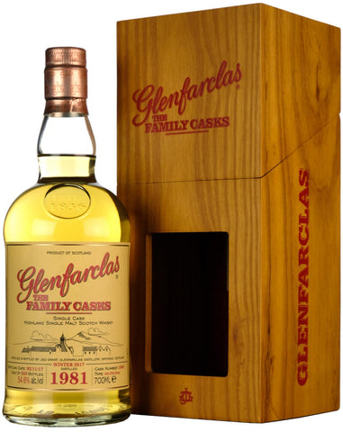 glenfarclas 1981, the family cask 1606, speyside single malt scotch whisky