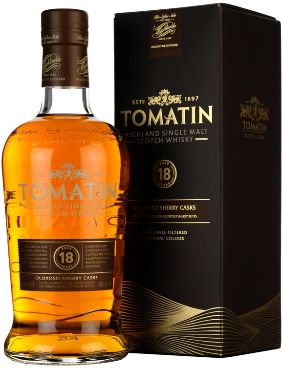 tomatin 18 year old, highland single malt scotch whisky