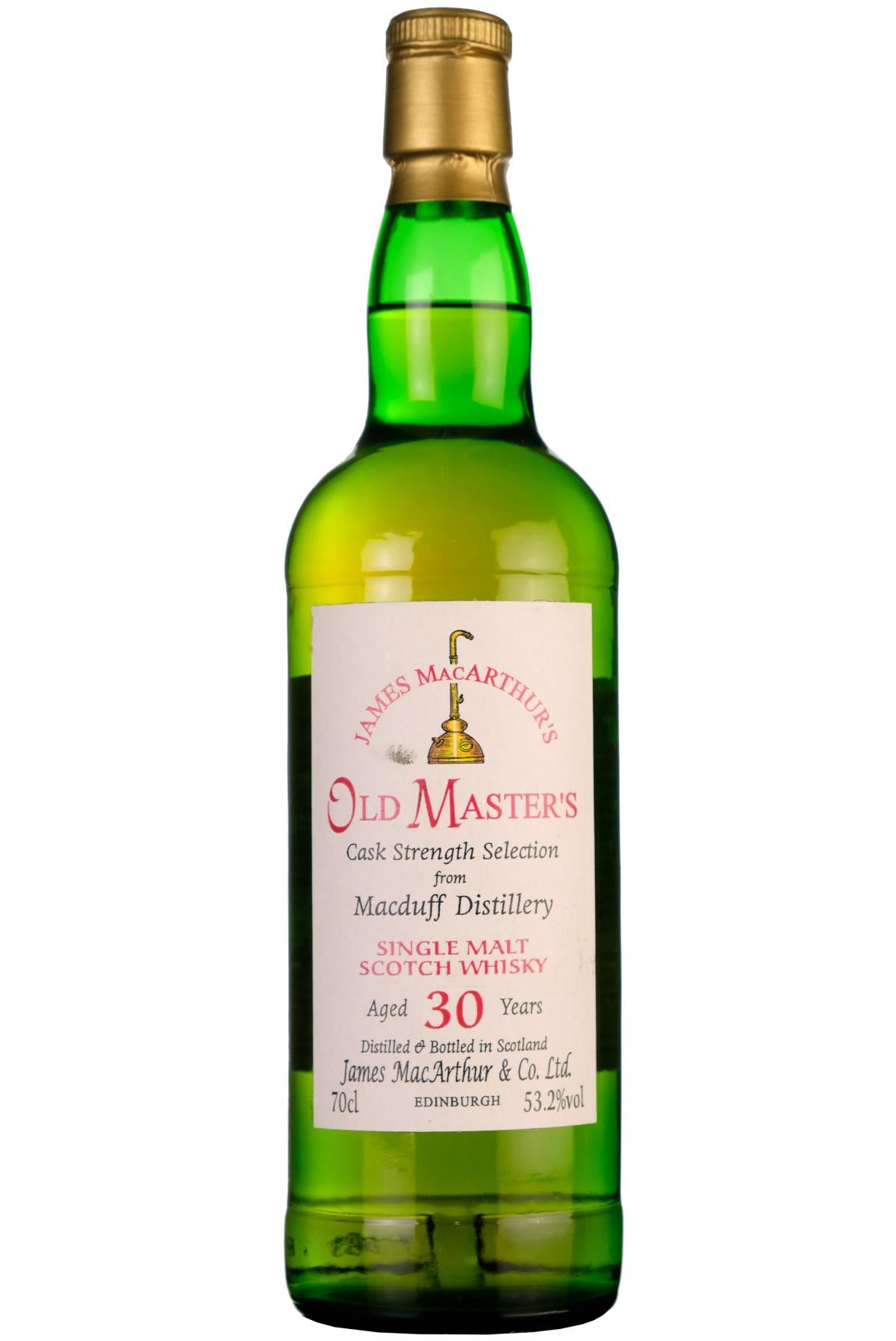 macduff 30 year old, james macarthurs, old masters, cask strength, closed distillery,