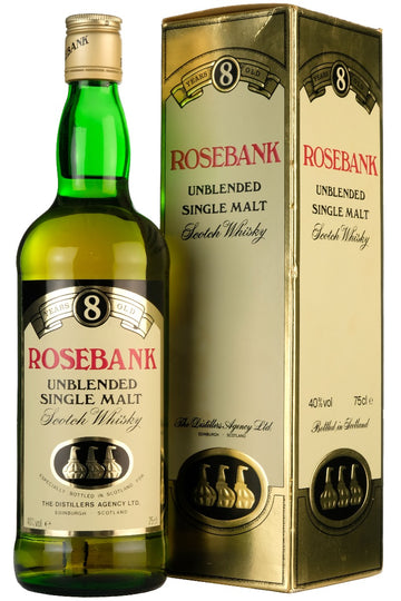 rosebank 8 year old unblended, 75cl lowland single malt scotch whisky whiskey