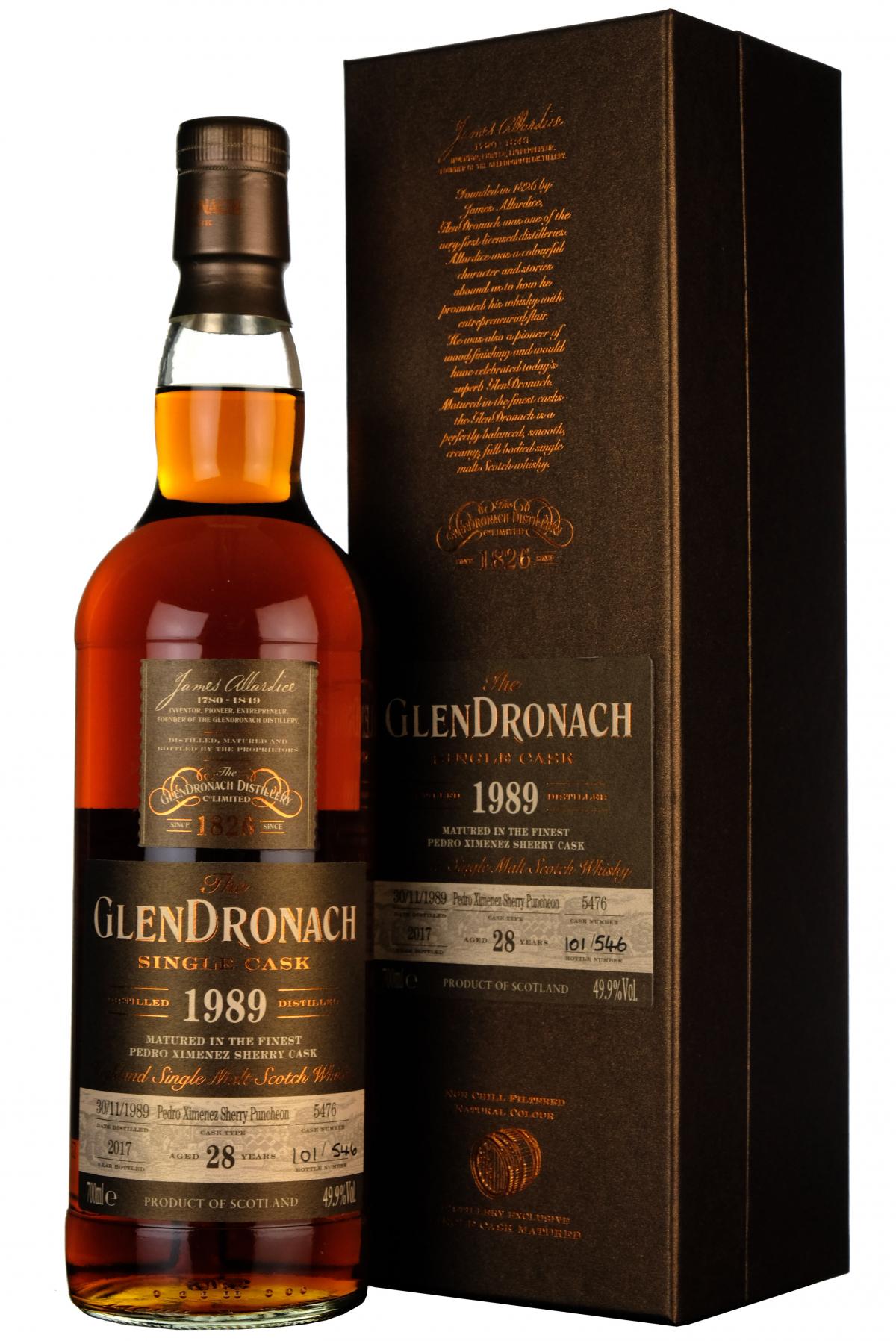 Glendronach 1989-2017 | 28 Year Old | Single Cask 5476 | Batch 16