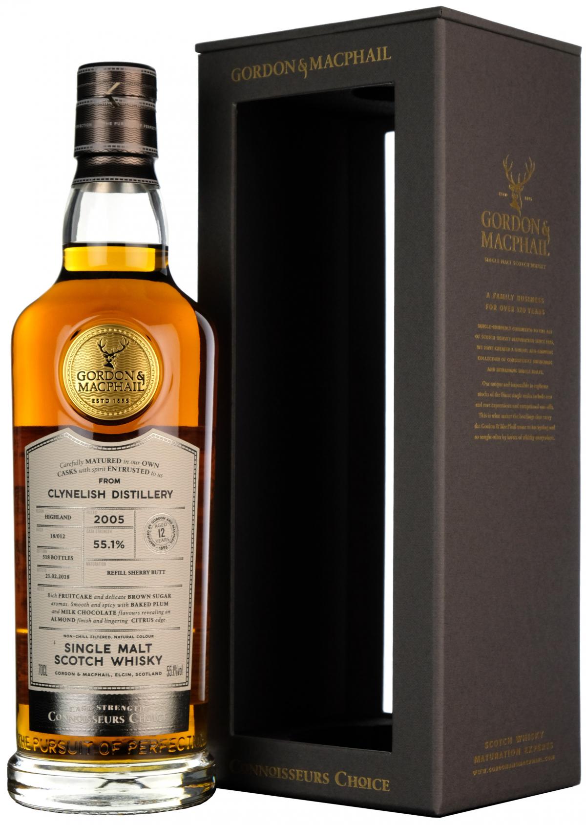 clynelish 2005, 12 year old, connoisseurs choice, cask strength, gordon and macphail whisky,