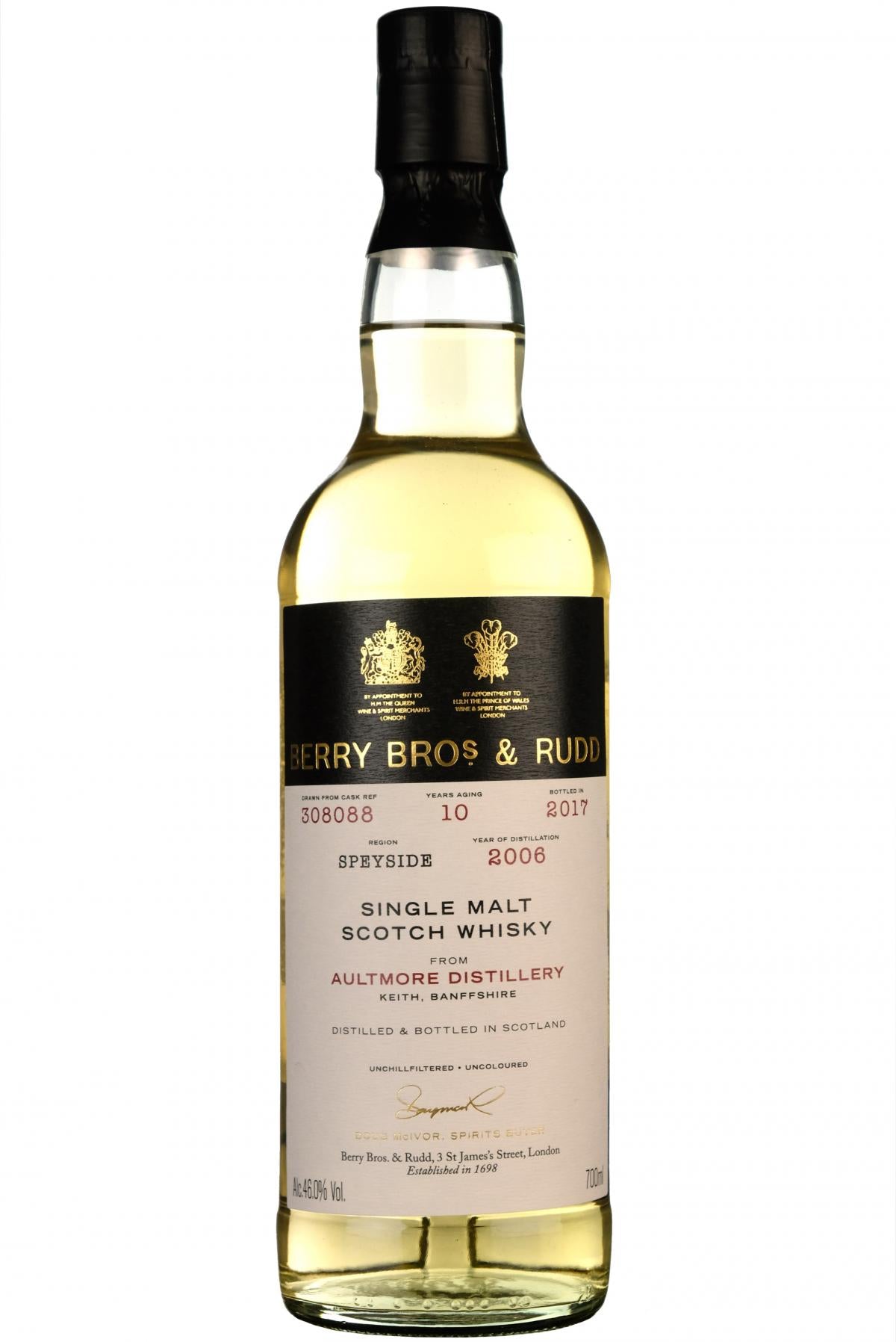 Aultmore 2006-2017 | 10 Year Old Berry Bros Single Cask 308088