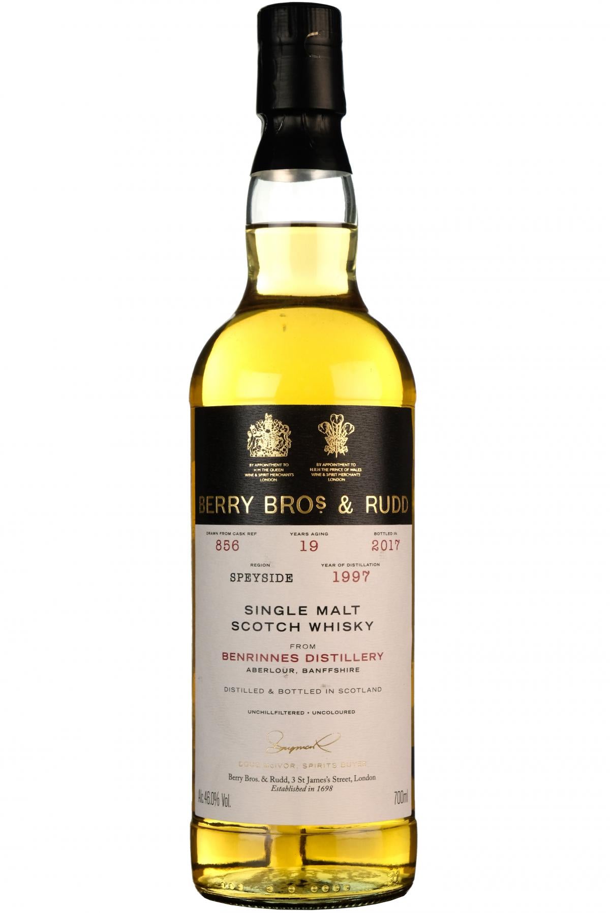 benrinnes, 1997, bottled 2017, 19 year old, single cask 856, berry bros & rudd,