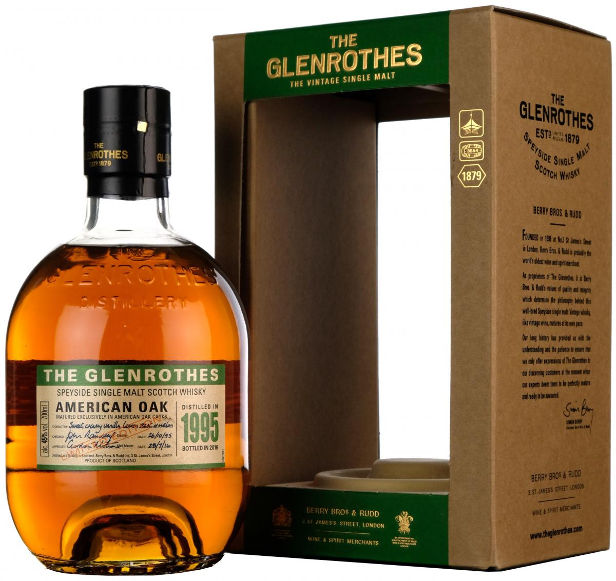 Glenrothes 1995-2016 American Oak