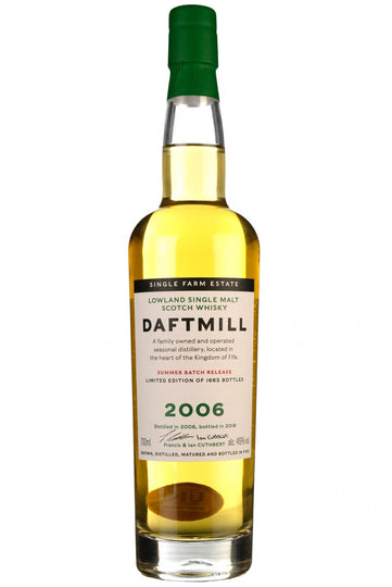 daftmill, distilled 2006, summer realese, lowland single malt scotch whisky,