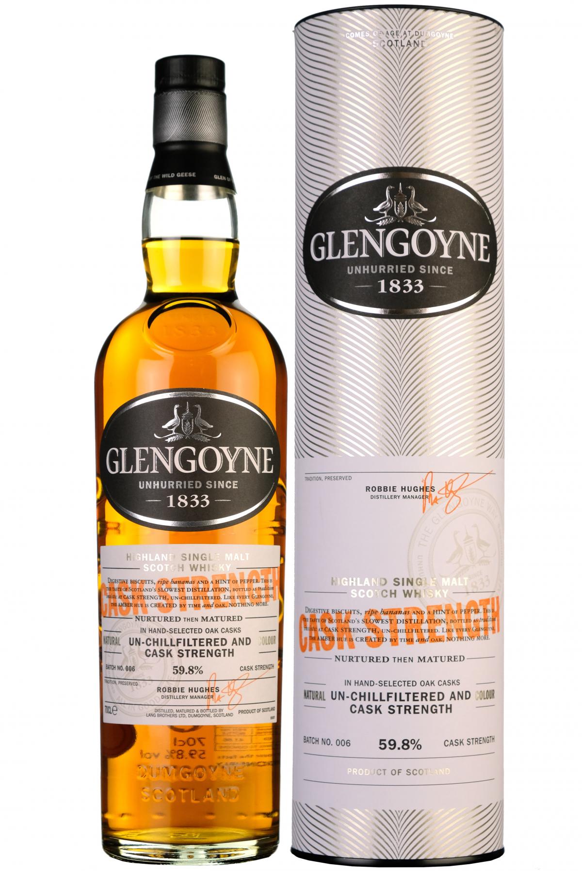 glengoyne cask strength batch 006 highland single malt scotch whisky whiskey