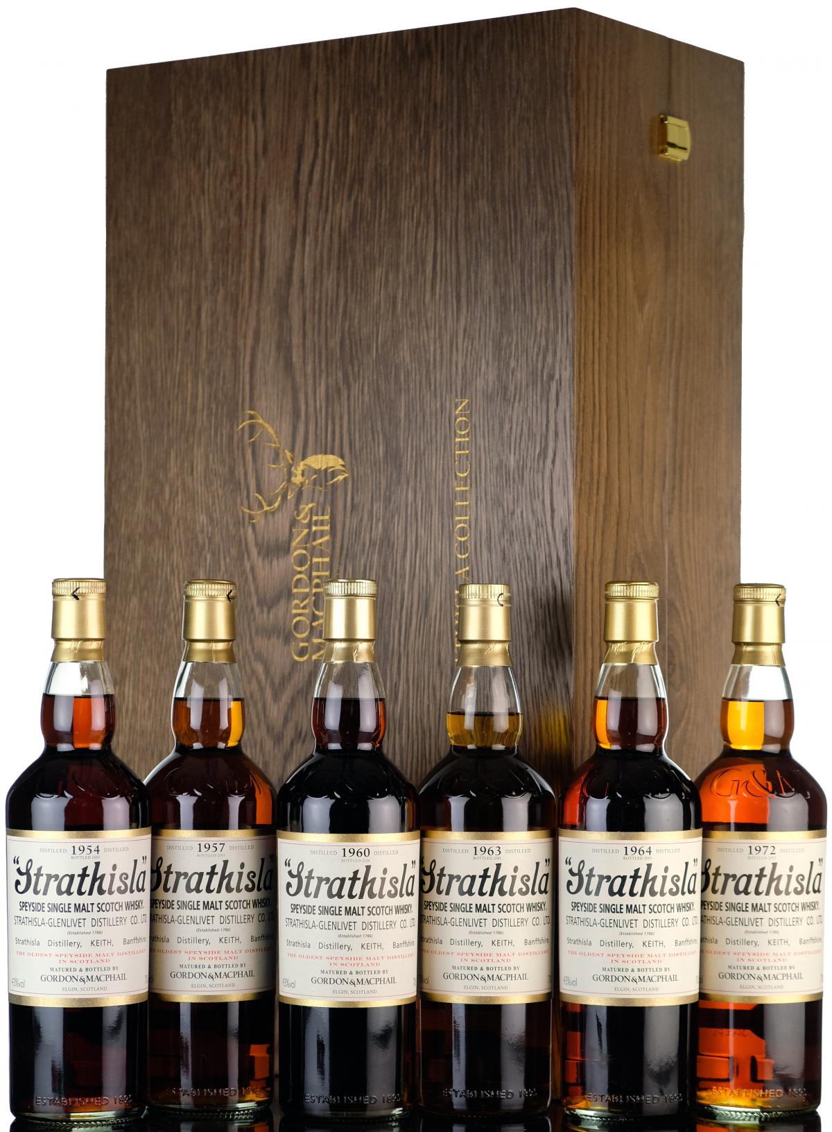 Gordon & MacPhail, Strathisla, Rare, Vintage, Collection 2018, Speyside Single Malt Scotch Whisky, 1954, 1957, 1960, 1963, 1964, 1972,