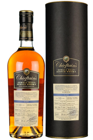 ledaig 10 year old chieftains island single malt scotch whisky whiskey