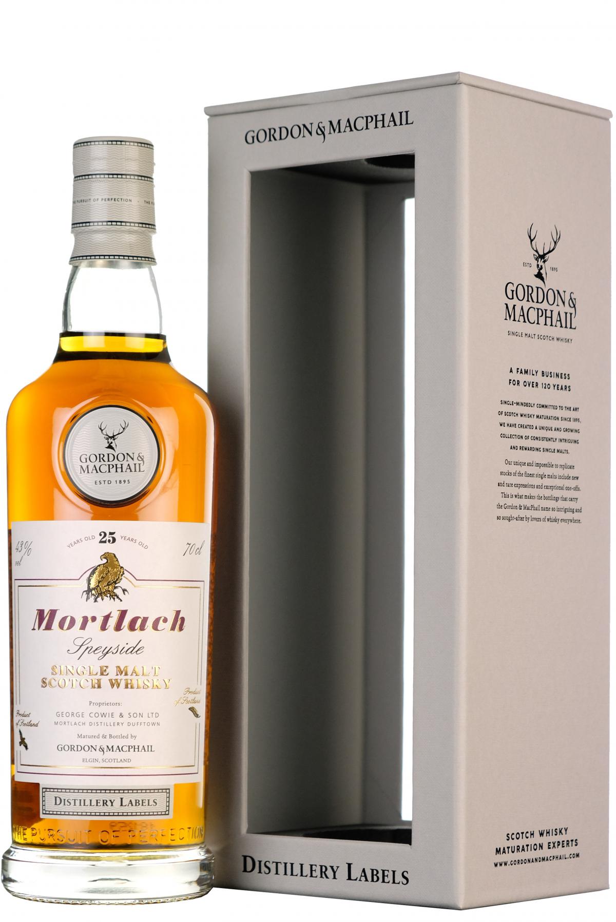 Mortlach 25 Year Old Distillery Labels