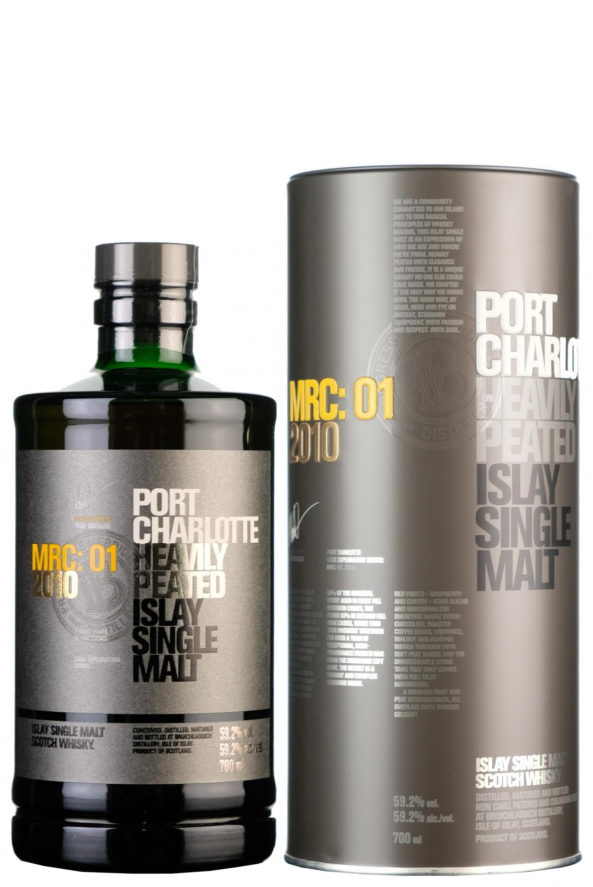 port charlotte mrc 01 2010 heavily peated islay single malt scotch whisky whiskey bruichladdich