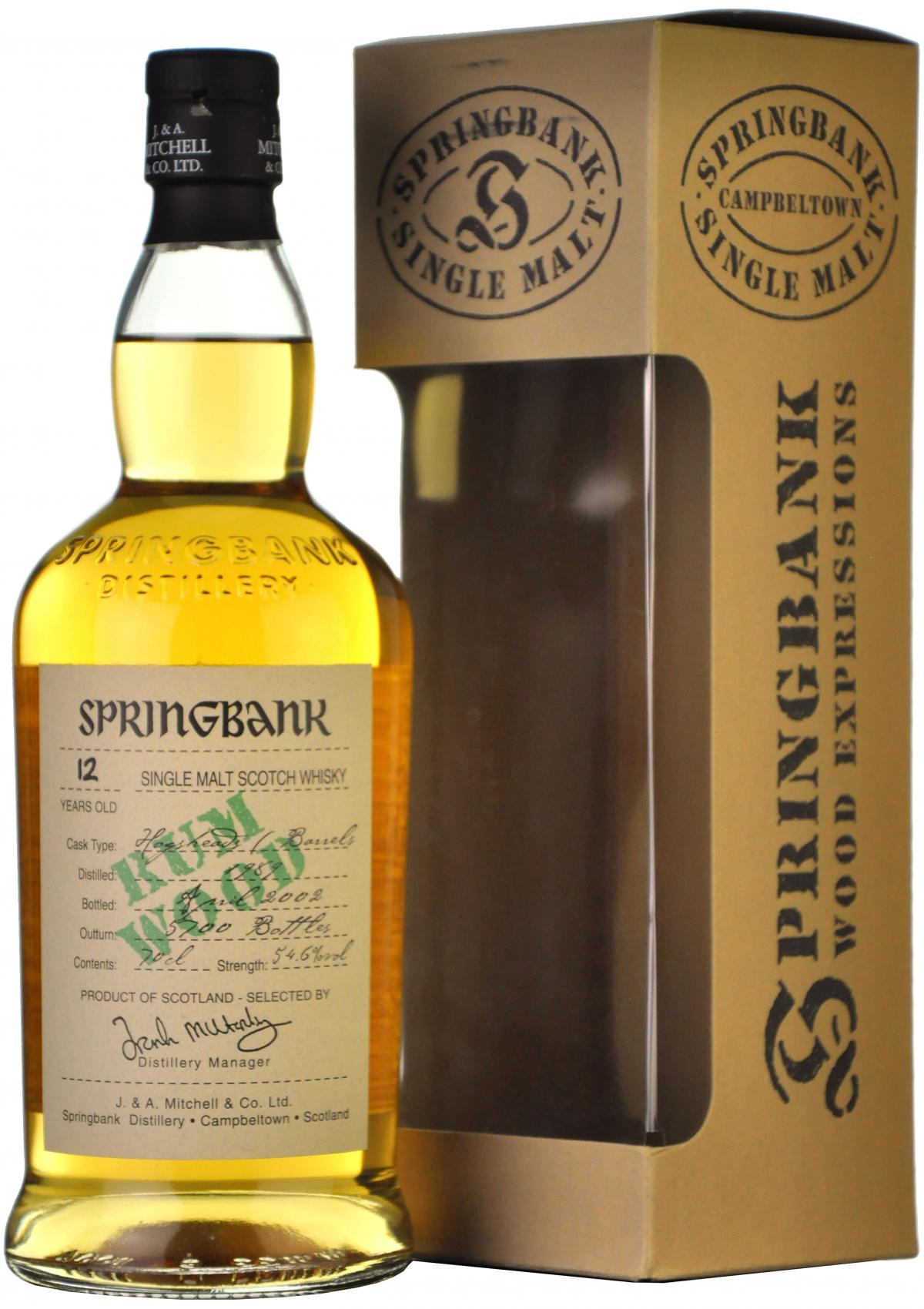 springbank, 1989, 12, year, old, rum, wood, campbeltown, single, malt, scotch, whisky, whiskey
